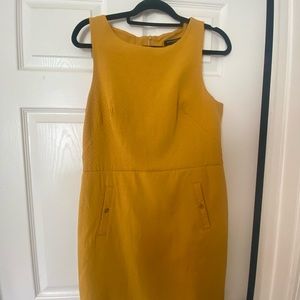Gently worn banana republic dress, mustard, size 10